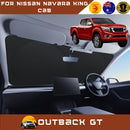 Front Windscreen Sun Shade for Nissan Navara King Cab 2015 - Current (NP300/D23) - Standard 150 x 85 cm - Black-1