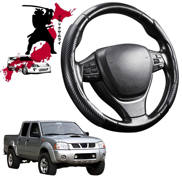 Black Samurai Segmented Steering Wheel Cover for Nissan Navara Single Cab 1997 - 2018 (D22)