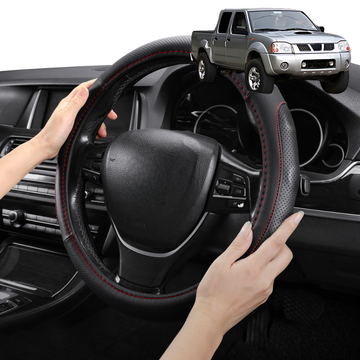 Steering Wheel Cover Pro Extra Layer for Nissan Navara Single Cab 1997-2018 (D22) - Breathable & Anti-Slip - Circle 38 cm