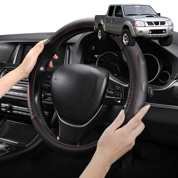 Steering Wheel Cover Pro Extra Layer for Nissan Navara Single Cab 1997-2018 (D22) - Breathable & Anti-Slip - Circle 38 cm