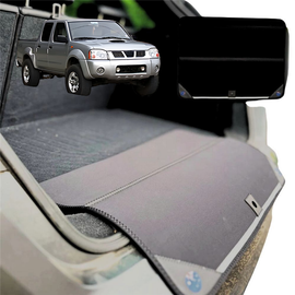 Rear Cargo Boot Bumper Protector for Nissan Navara Single Cab 1997 - 2018 (D22) - Standard (72 x 55) - Black