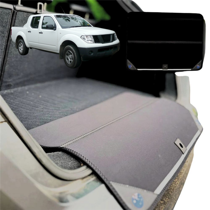Rear Cargo Boot Bumper Protector for Nissan Navara Single Cab 2005 - 2014 (D40 ST/STX) - Standard (72 x 55) - Black