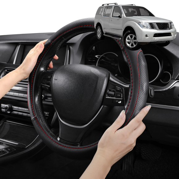 Steering Wheel Cover Pro Extra Layer for Nissan Pathfinder 2005-2013 (R51) - Breathable & Anti-Slip - Circle 38 cm