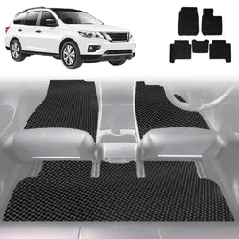 6D Diamond Car Floor Mats for Nissan Pathfinder 2013 - 2021 (R52) - Custom-Fit Carpet Liner