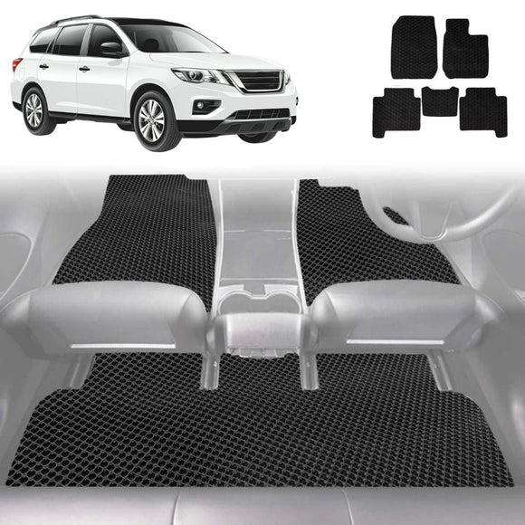 6D Diamond Car Floor Mats for Nissan Pathfinder 2013 - 2021 (R52) - Custom-Fit Carpet Liner