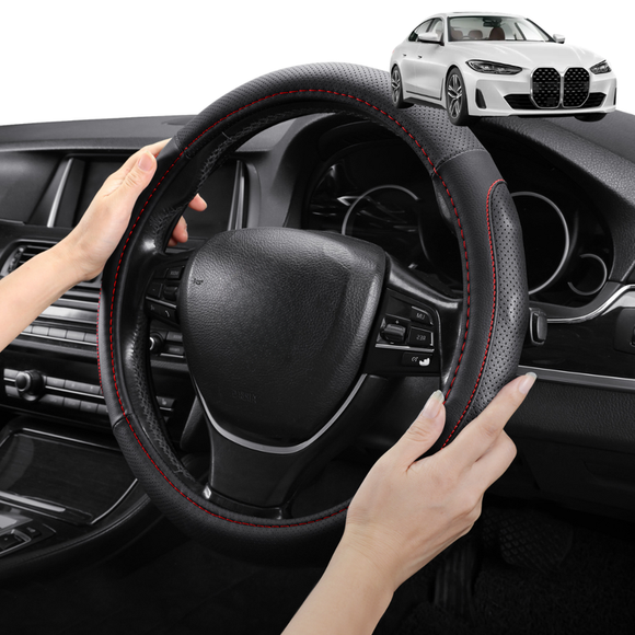 Steering Wheel Cover Pro Extra Layer for BMW 4 Series Gran Coupe 2021 - Current (G26) - Breathable & Anti-Slip - Circle 38 cm