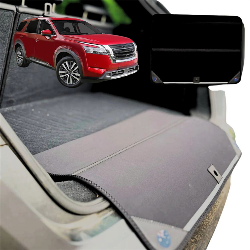 Rear Cargo Boot Bumper Protector for Nissan Pathfinder 2022 - Current 8 seater (R53) - XL (98 x 55) - Black