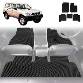 6D Diamond Car Floor Mats for Nissan Patrol Y61 1997 - 2016 Single Cab/Chassis Front Only(Y61) - Custom-Fit Carpet Liner