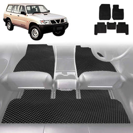 6D Diamond Car Floor Mats for Nissan Patrol Y61 1997 - 2016 SUV (Y61/GU) - Custom-Fit Carpet Liner