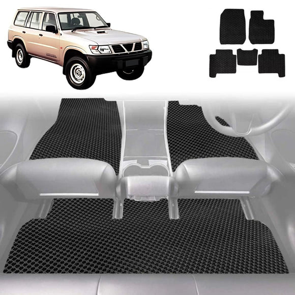 6D Diamond Car Floor Mats for Nissan Patrol Y61 1997 - 2016 SUV (Y61/GU) - Custom-Fit Carpet Liner