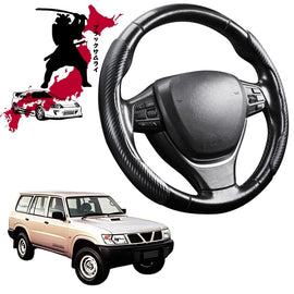 Black Samurai Segmented Steering Wheel Cover for Nissan Patrol Y61 1997 - 2016 SUV (Y61/GU)