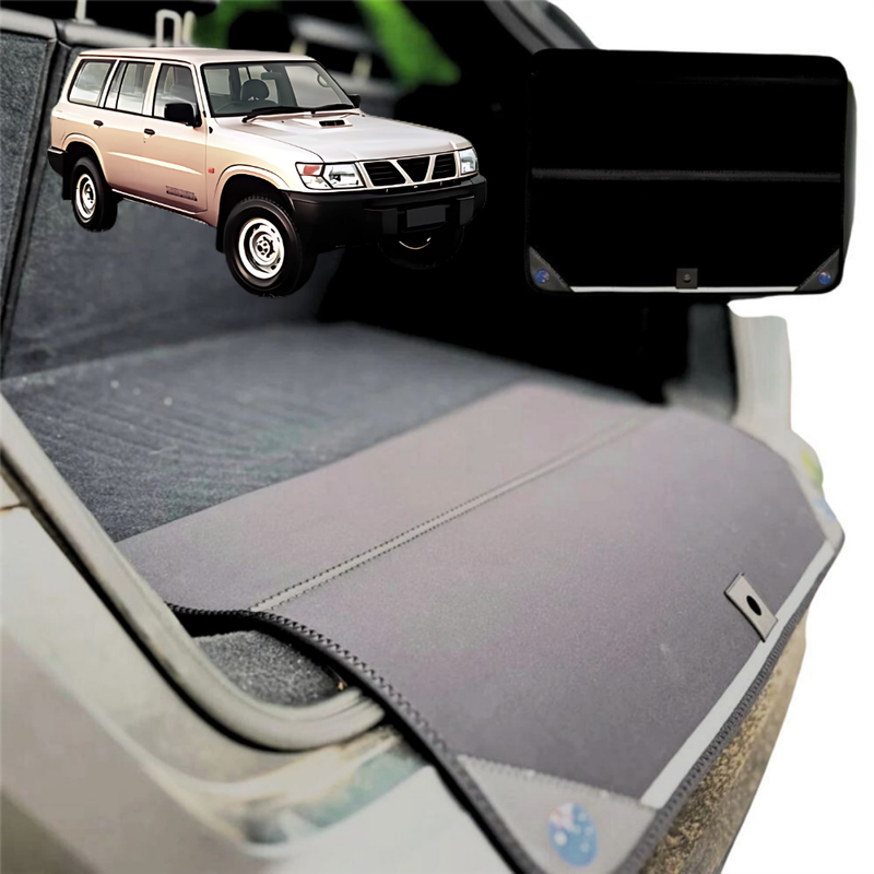 Rear Cargo Boot Bumper Protector for Nissan Patrol Y61 1997 - 2016 SUV (Y61/GU) - XL (98 x 55) - Black