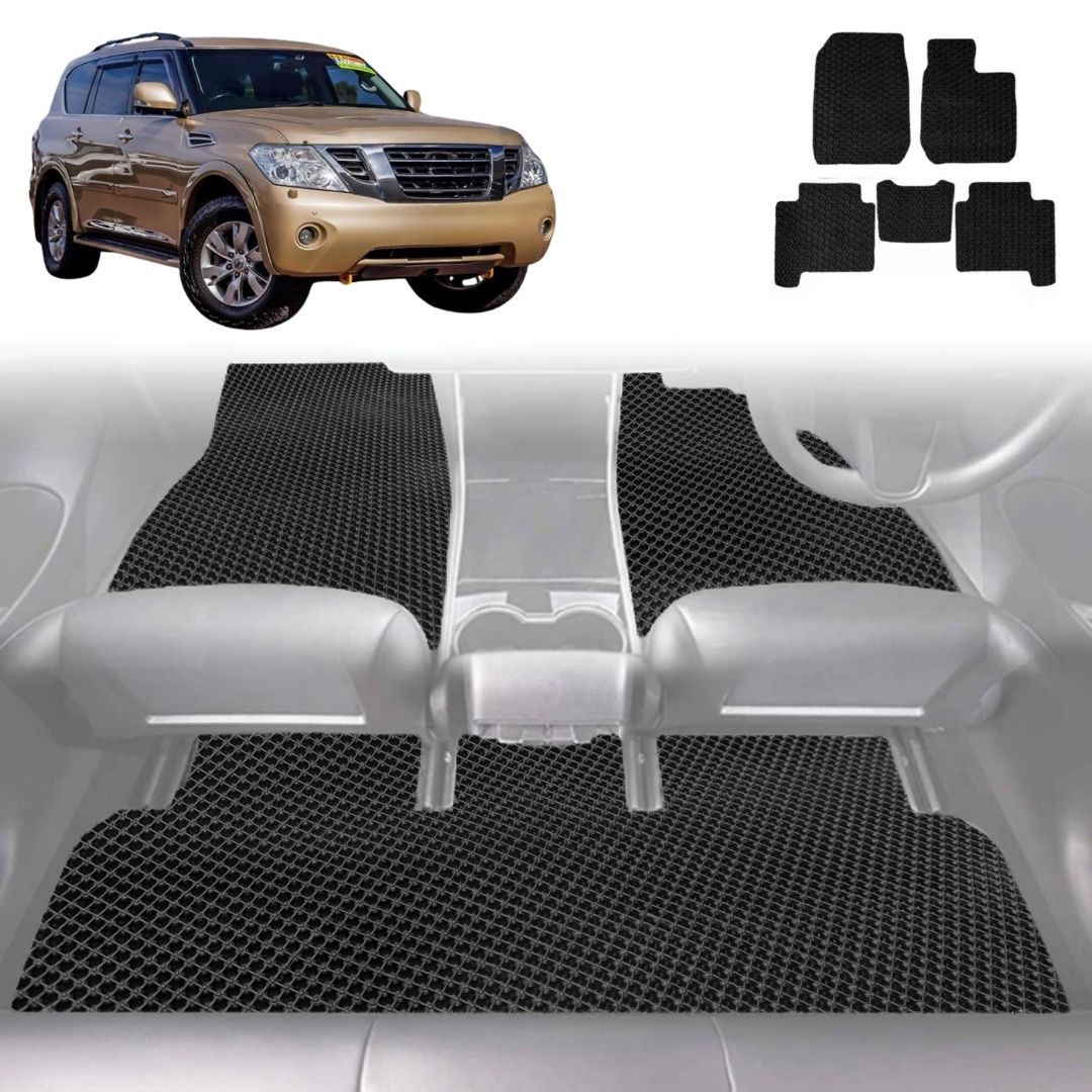 6D Diamond Car Floor Mats for Nissan Patrol Y62 2013 - Current (Y62) - Custom-Fit Carpet Liner