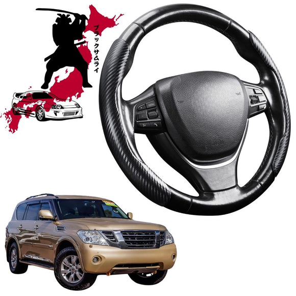 Black Samurai Segmented Steering Wheel Cover for Nissan Patrol Y62 2013 - Current (Y62)