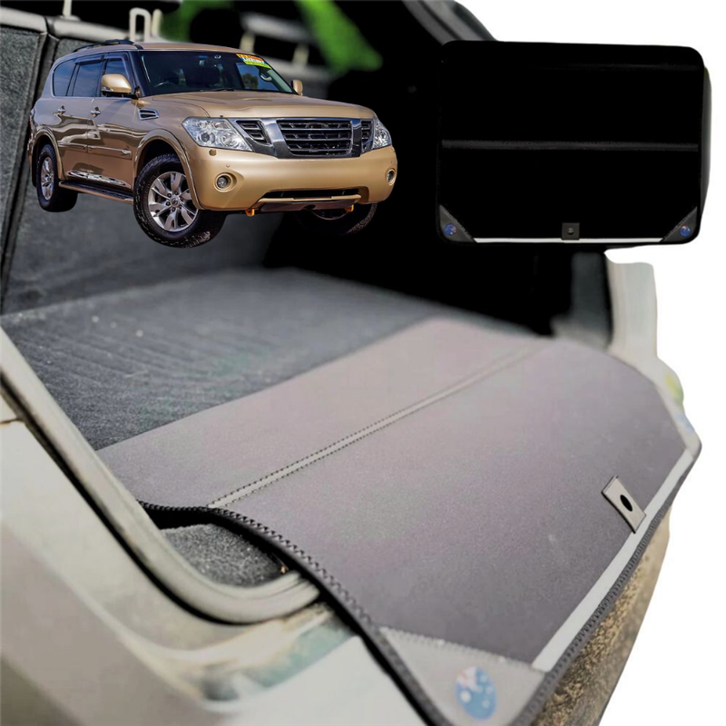 Rear Cargo Boot Bumper Protector for Nissan Patrol Y62 2013 - Current (Y62) - XL (98 x 55) - Black