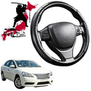 Black Samurai Segmented Steering Wheel Cover for Nissan Pulsar 2013 - 2017 C12, B17-1