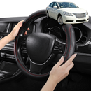 Steering Wheel Cover Pro Extra Layer for Nissan Pulsar 2013-2017 C12, B17 - Breathable & Anti-Slip - Circle 38 cm-1