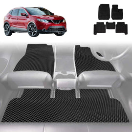 6D Diamond Car Floor Mats for Nissan QASHQAI 2014 - 2021 (J11) - Custom-Fit Carpet Liner