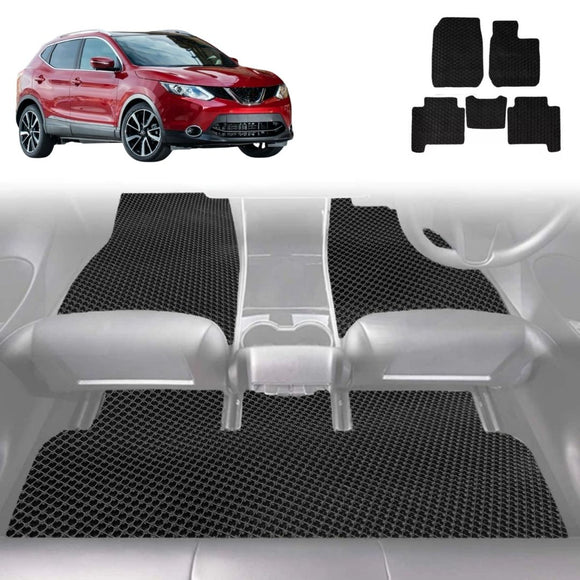 6D Diamond Car Floor Mats for Nissan QASHQAI 2014 - 2021 (J11) - Custom-Fit Carpet Liner