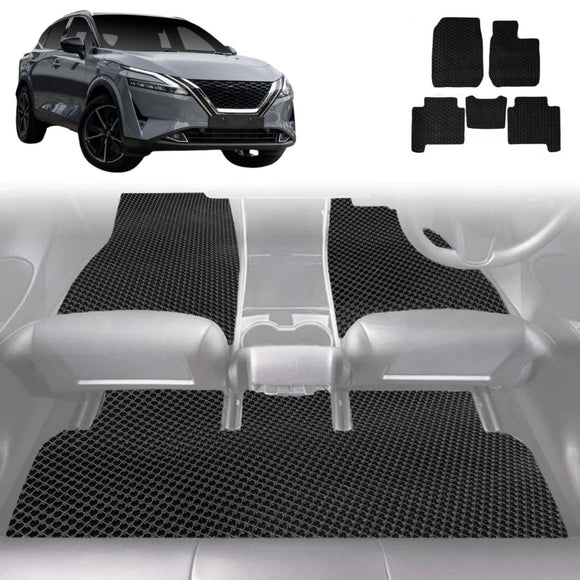 6D Diamond Car Floor Mats for Nissan QASHQAI 2022 - Current (J12) - Custom-Fit Carpet Liner