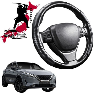 Black Samurai Segmented Steering Wheel Cover for Nissan QASHQAI 2022 - Current (J12)