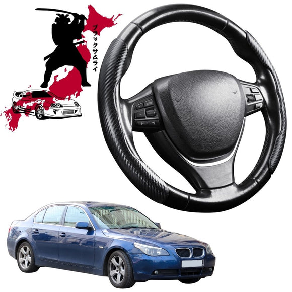 Black Samurai Segmented Steering Wheel Cover for BMW 5 Series 2003 - 2010 (E60 E61)