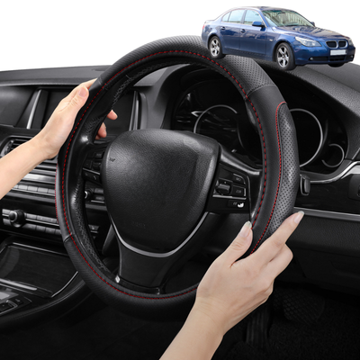 Steering Wheel Cover Pro Extra Layer for BMW 5 Series 2003-2010 (E60 E61) - Breathable & Anti-Slip - Circle 38 cm