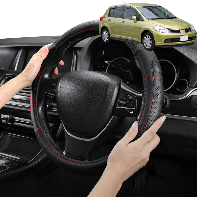 Steering Wheel Cover Pro Extra Layer for Nissan Tiida 2006 - 2013 C11 - Breathable & Anti-Slip