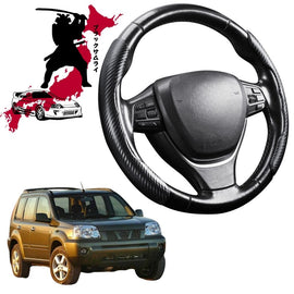 Black Samurai Segmented Steering Wheel Cover for Nissan X-TRAIL 2001 - 2007 (T30)
