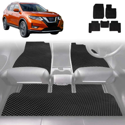 6D Diamond Car Floor Mats for Nissan X-TRAIL 2014 - 2022 (T32) - Custom-Fit Carpet Liner