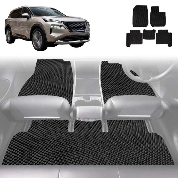6D Diamond Car Floor Mats for Nissan X-TRAIL 2022 - Current (T33) - Custom-Fit Carpet Liner