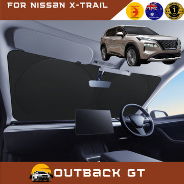 Front Windscreen Sun Shade for Nissan X-TRAIL 2022 - Current (T33) - Standard 150 x 85 cm - Black