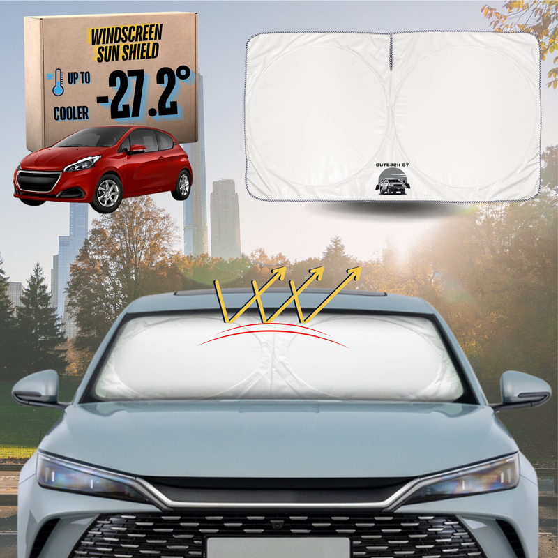 Front Windscreen Sun Shade for Peugeot 208 2012 - 2018 (A9) - Standard 150 x 85 cm