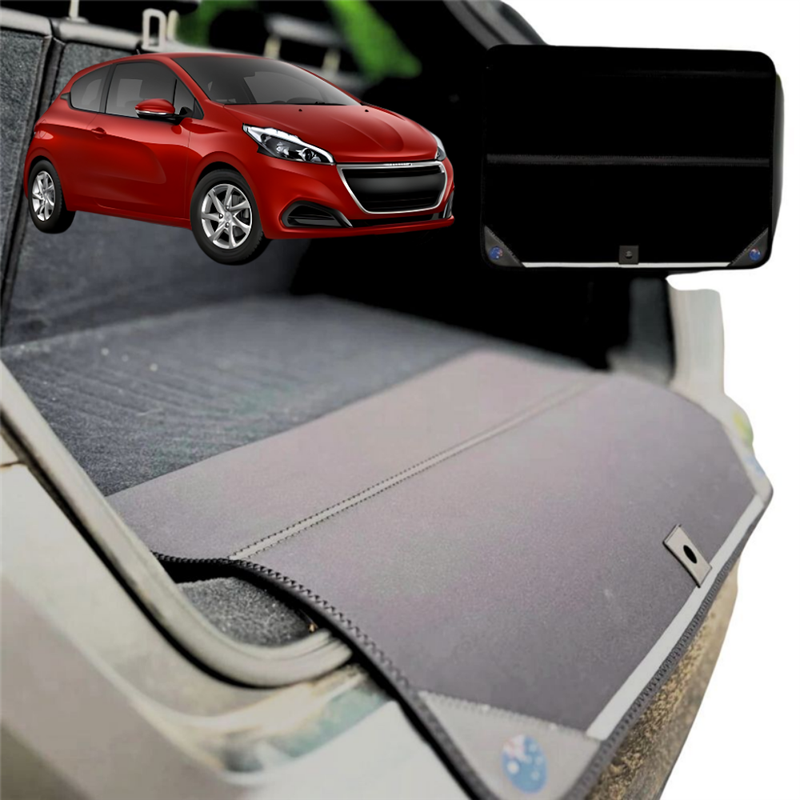 Rear Cargo Boot Bumper Protector for Peugeot 208 2012 - 2018 (A9) - Standard (72 x 55) - Black