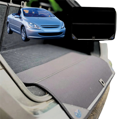 Rear Cargo Boot Bumper Protector for Peugeot 307 2001 - 2008 CC Cabriolet - Standard (72 x 55) - Black