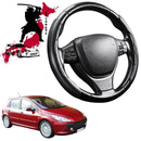 Black Samurai Segmented Steering Wheel Cover for Peugeot 307 2001 - 2008 Hatch-1