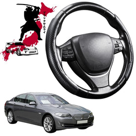 Black Samurai Segmented Steering Wheel Cover for BMW 5 Series 2010 - 2016 (F07 F10 F11)