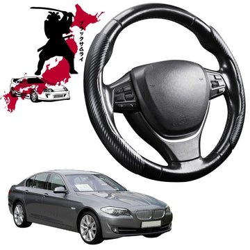 Black Samurai Segmented Steering Wheel Cover for BMW 5 Series 2010 - 2016 (F07 F10 F11)