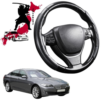 Black Samurai Segmented Steering Wheel Cover for BMW 5 Series 2010 - 2016 (F07 F10 F11)