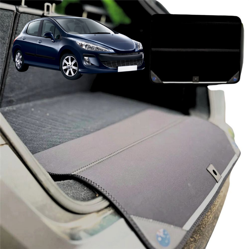 Rear Cargo Boot Bumper Protector for Peugeot 308 2007 - 2013 Hatch (T7) - Standard (72 x 55) - Black