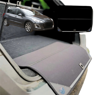Rear Cargo Boot Bumper Protector for Peugeot 308 2007 - 2013 Wagon (T7) - Standard (72 x 55) - Black
