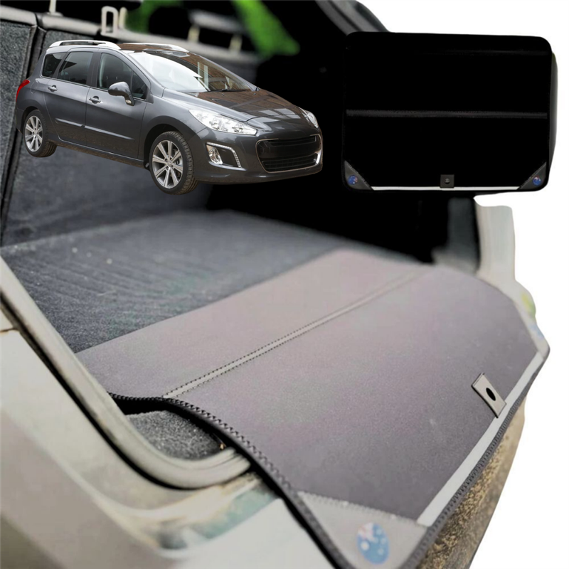 Rear Cargo Boot Bumper Protector for Peugeot 308 2007 - 2013 Wagon (T7) - Standard (72 x 55) - Black