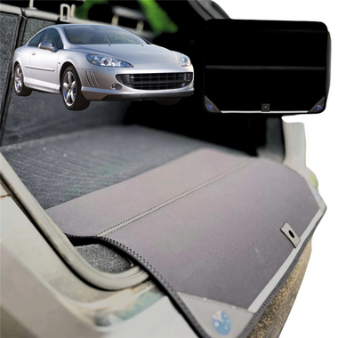 Rear Cargo Boot Bumper Protector for Peugeot 407 2004 - 2010 Coupe - Standard (72 x 55) - Black