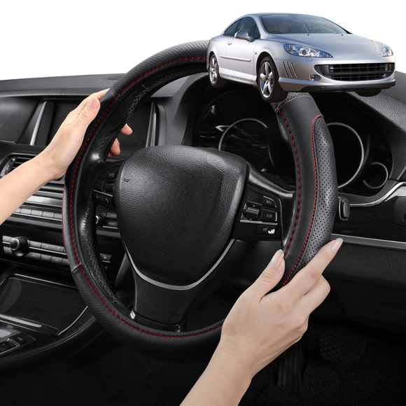 Steering Wheel Cover Pro Extra Layer for Peugeot 407 2004-2010 Coupe - Breathable & Anti-Slip - Circle 38 cm