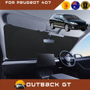 Front Windscreen Sun Shade for Peugeot 407 2004 - 2010 Hatch - Standard 150 x 85 cm - Black-1