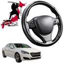 Black Samurai Segmented Steering Wheel Cover for Peugeot 508 2010 - 2018 (W23)-1