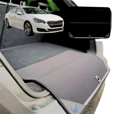 Rear Cargo Boot Bumper Protector for Peugeot 508 2010 - 2018 (W23) - Standard (72 x 55) - Black