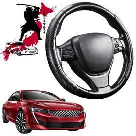 Black Samurai Segmented Steering Wheel Cover for Peugeot 508 2018 - Current (R83)