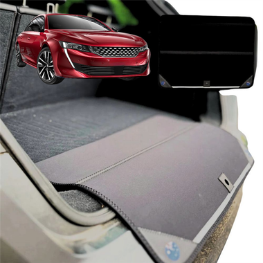Rear Cargo Boot Bumper Protector for Peugeot 508 2018 - Current (R83) - Standard (72 x 55) - Black