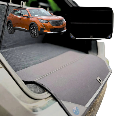 Rear Cargo Boot Bumper Protector for Peugeot 2008 SUV 2012 - 2019 (A94) - Standard (72 x 55) - Black